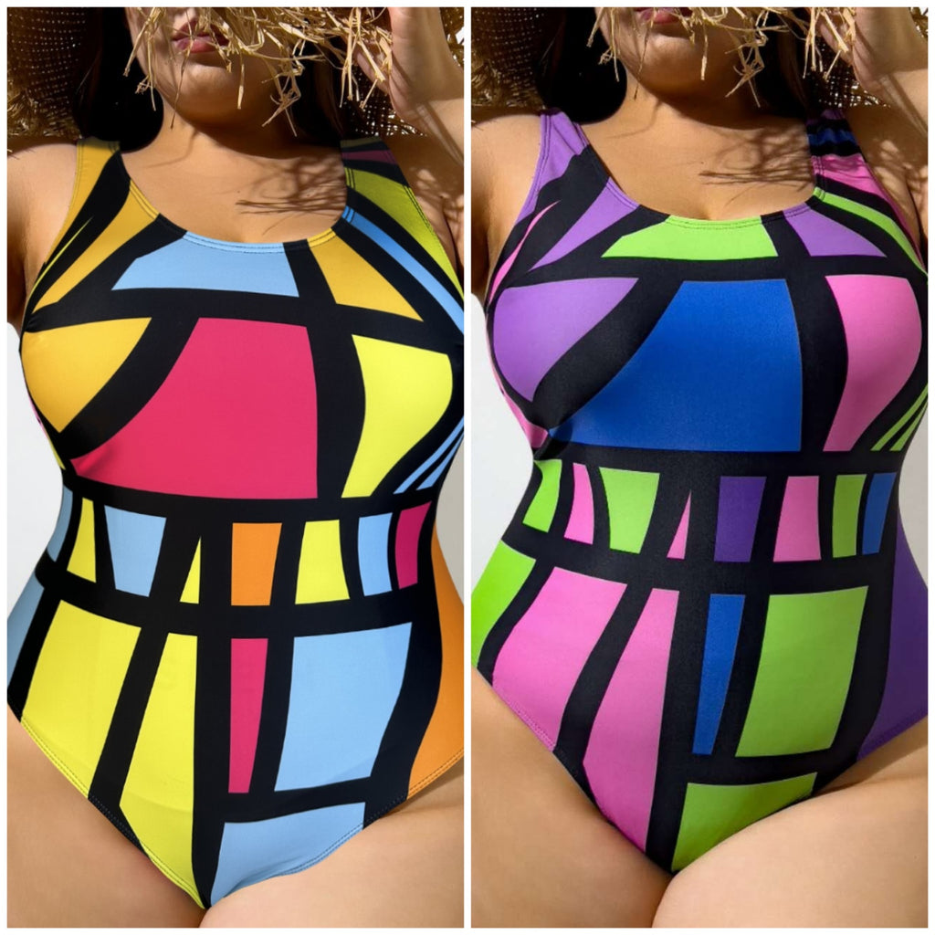 2024 Plus Size Leopard Print High-Waist Bikini Set