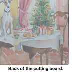 Italian Greyhound Christmas Cookies Glass Cutting Board