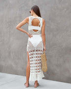 New Hollow Knit Tassel Dress Cover-Up for Beach