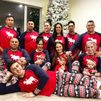 2020 Family Christmas Pajamas with Reindeer Print