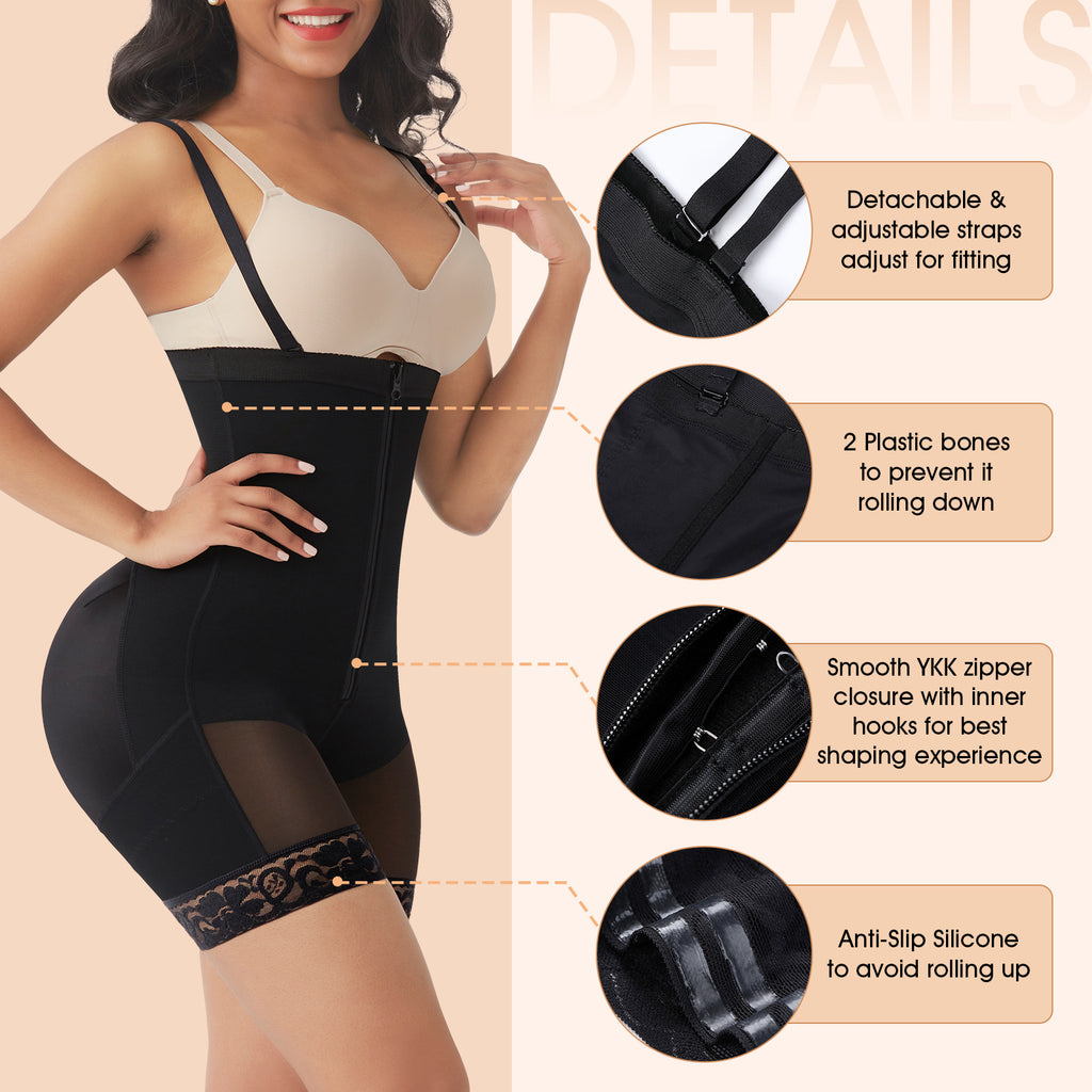 Butt Lifter Shaper Panties with Front Zipper