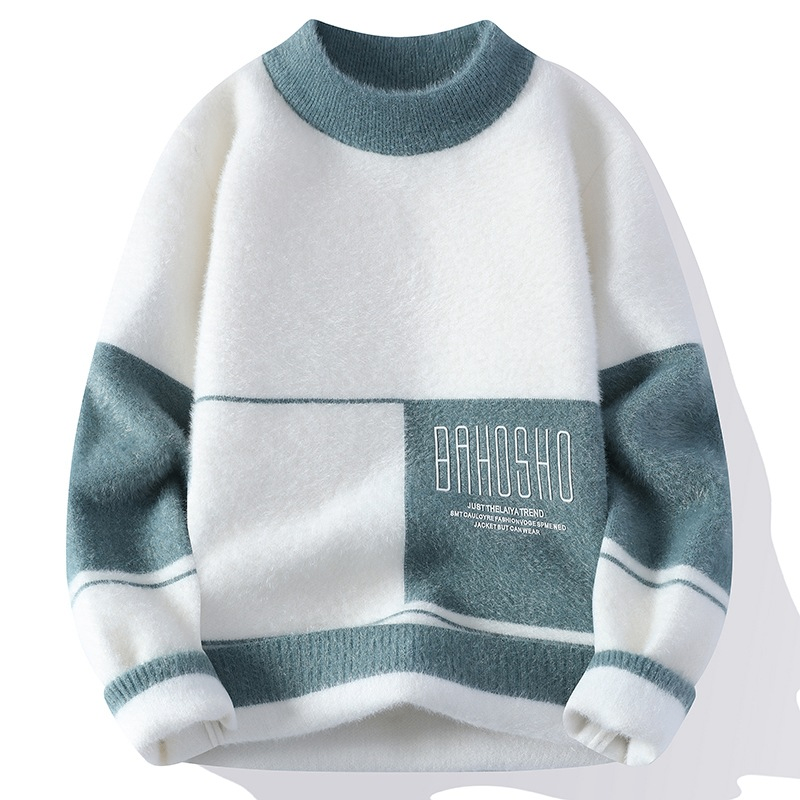 Men's Loose Thick Half Turtleneck Sweater