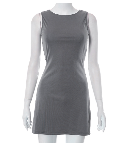 Casual Women's Summer Sleeveless Round Neck Dress