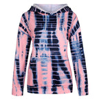 Tie-Dye Printed Hooded Long Sleeve Sweatshirt | Streetwear