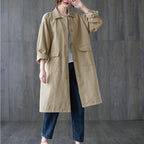 2023 Autumn Loose Single Breasted Trench Coat for Women