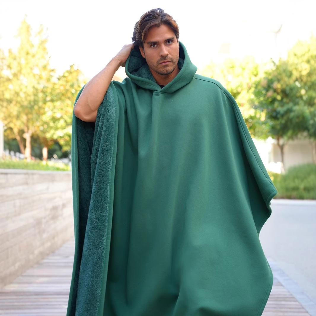 Plus Size Hooded Cloak Sweater