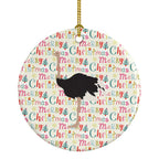 Common Ostrich Christmas Ceramic Ornament
