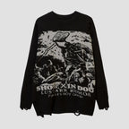 Couple Ripped Nylon Sweater with Fun Design