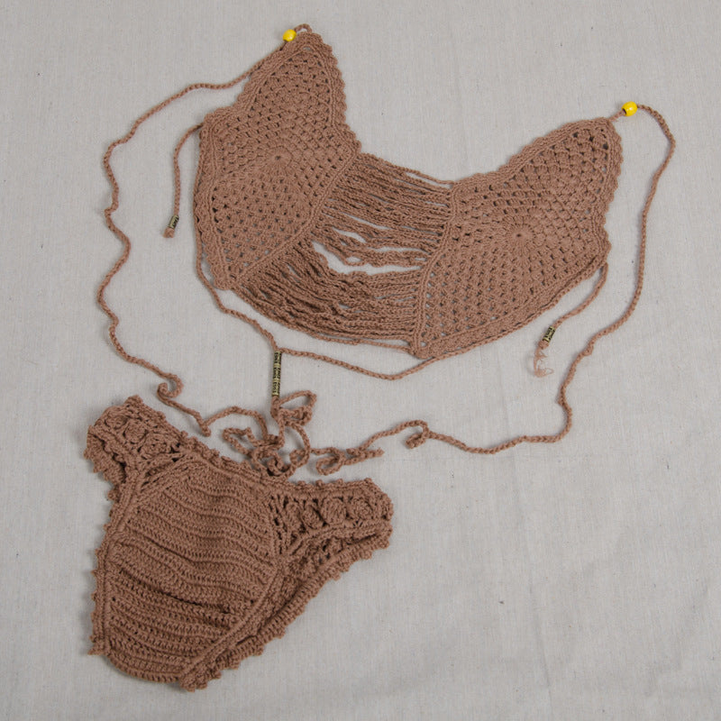 Handmade Crochet Sexy Hollow Women's Swimsuit Set