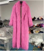 Women's Winter Leather Fur Coat