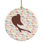 English Pouter Pigeon Christmas Ceramic Ornament