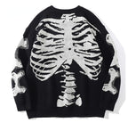 Skull Round Neck Long Sleeve Unisex Fashion Sweater