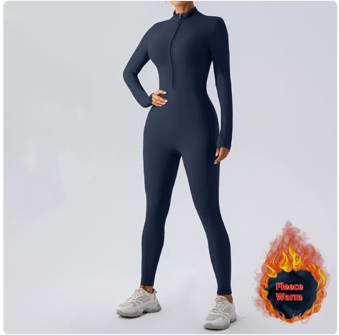 Fleece-Lined Yoga Jumpsuit