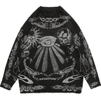 Jacquard Thick Mink Wool Warm Sweater with Pattern
