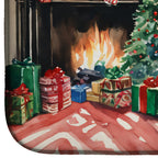 Pekingese Cozy Christmas Dish Drying Mat