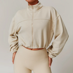 Women's Warm Stand Collar Sports Cardigan