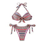 2023 Women's High-Waist Bikini with Neck Tie