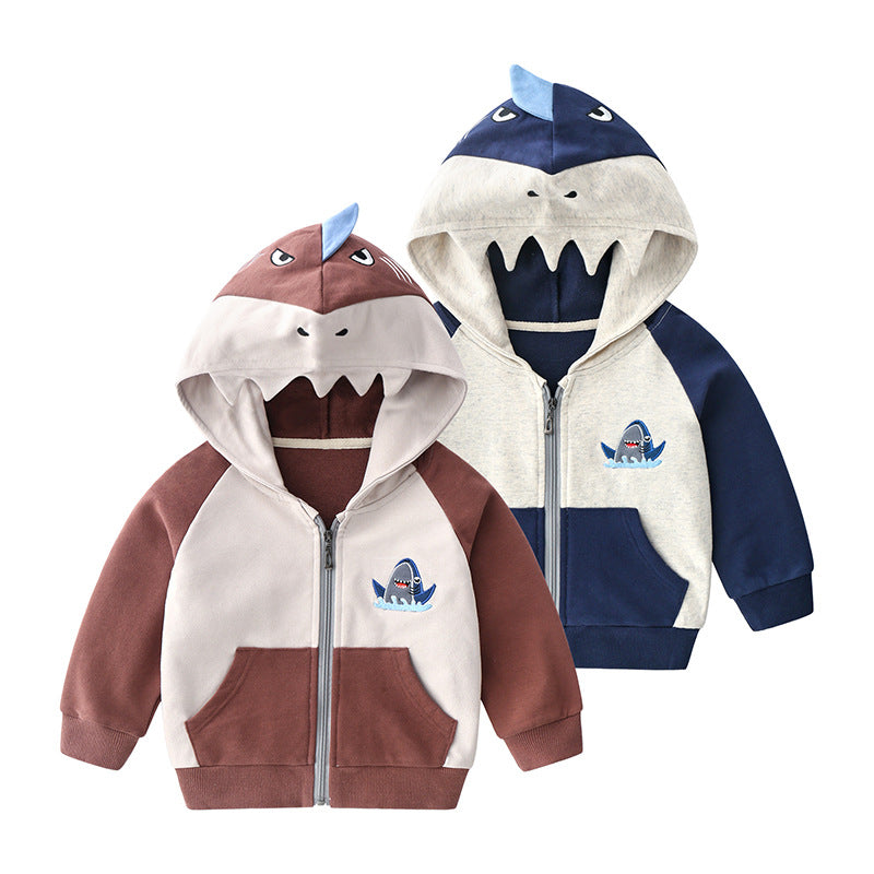Children's Cartoon Hooded Cotton Cardigan Jacket