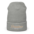 Premium Paradise Waffle Beanie | Embroidered Cap