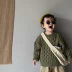 Children's Retro Knitted Pullover Sweater