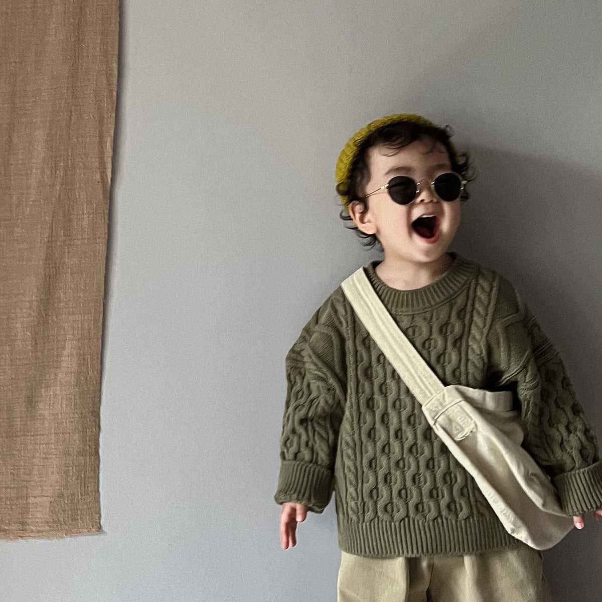 Children's Retro Knitted Pullover Sweater