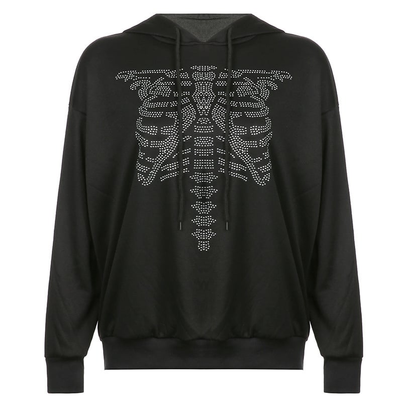 Hot Drill Hooded Pullover Sweatshirt for Women | Streetwear