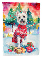 Westie Christmas Garden Flag
