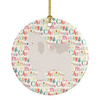 Bolognese Merry Christmas Ceramic Ornament