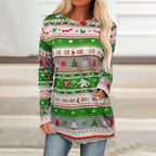 Christmas Sweater with Loose Fit Bottoming Shirt