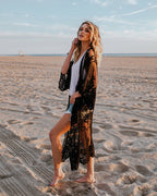 Mesh Beach Vacation Cover-Up Blouse