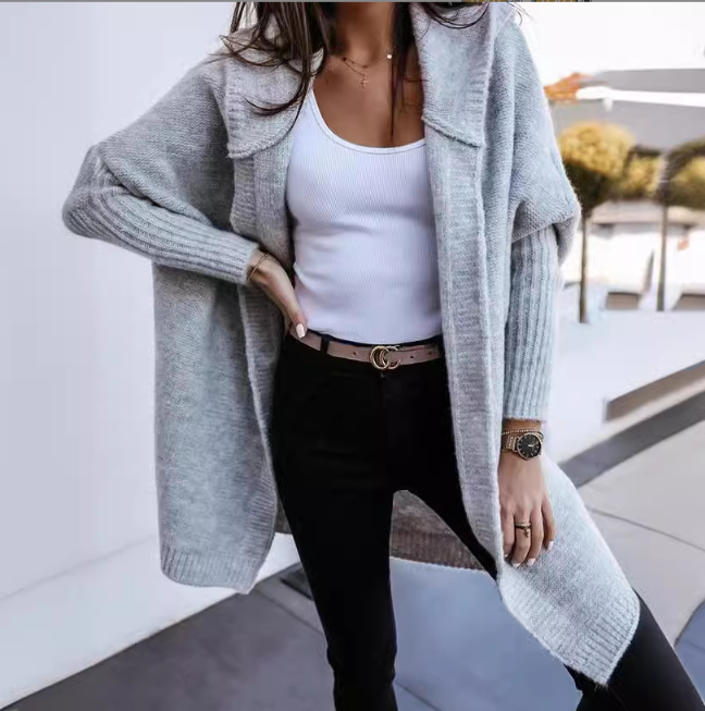 Knit Cardigan Coat (Single Piece)