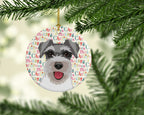 Schnauzer Salt and Pepper #3 Christmas Ceramic Ornament