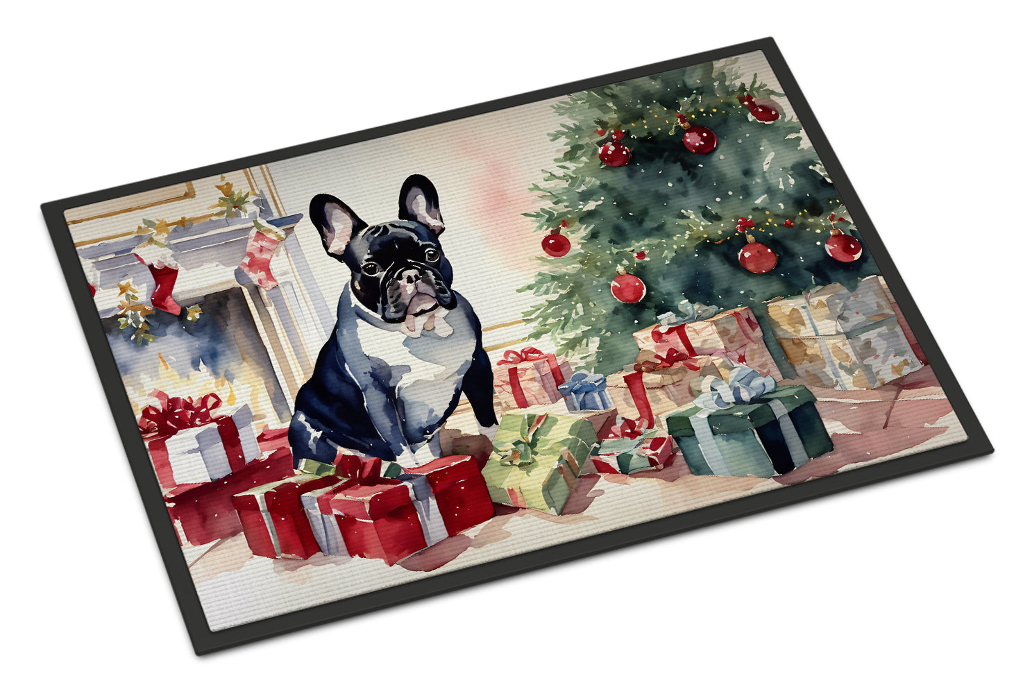 French Bulldog Cozy Christmas Doormat