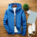 Trendy Men's Super Thin Windbreaker Jacket with Zipper