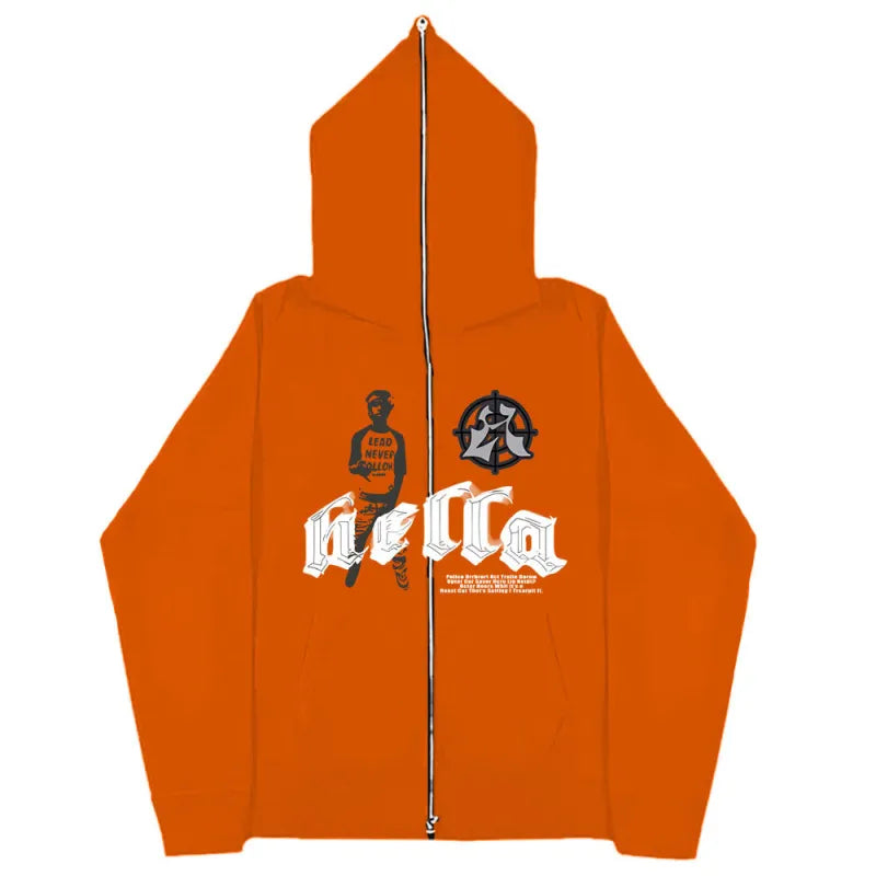 Oversized Zipper Hoodie | Streetwear