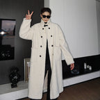 Versatile Cashmere Coat with Double Row Buttons