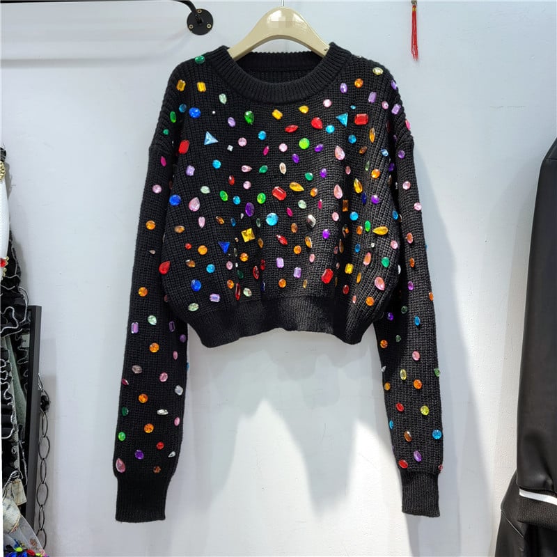 Color Sweater for Women - Autumn/Winter Loose Fit
