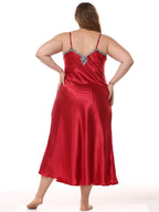 Plus Size Satin Nightgown and Pajama Set