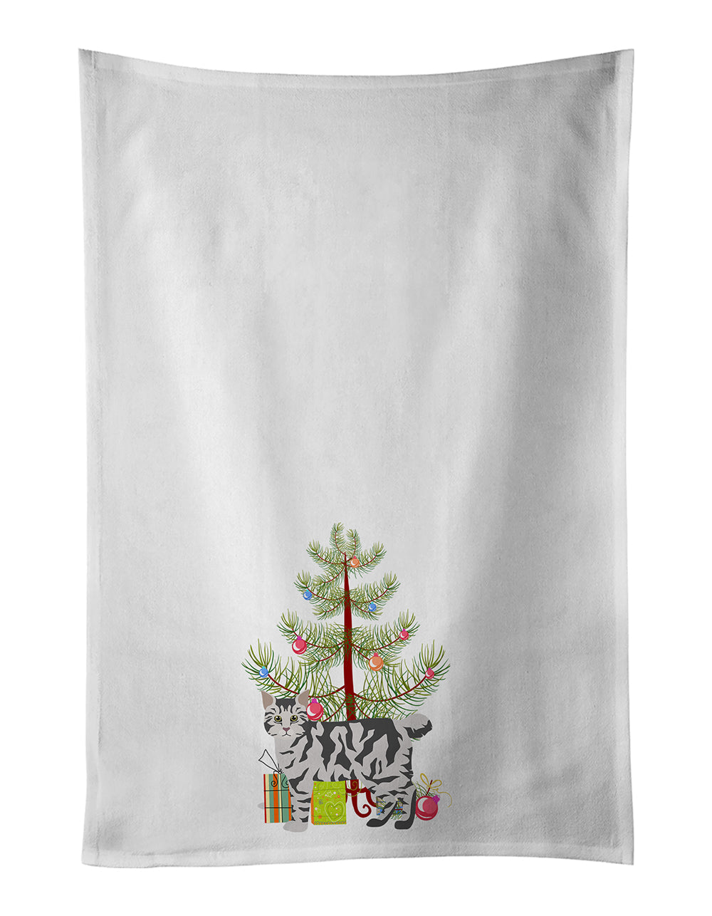 American Bobtail Cat Christmas Kitchen Towel Set of 2