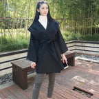 Oversized Elegant Loose Coat with Belt
