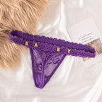 DIY Custom Metal Rhinestone Lace Panties for Women