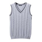 Men's V-neck Twisted Pullover Vest Sweater