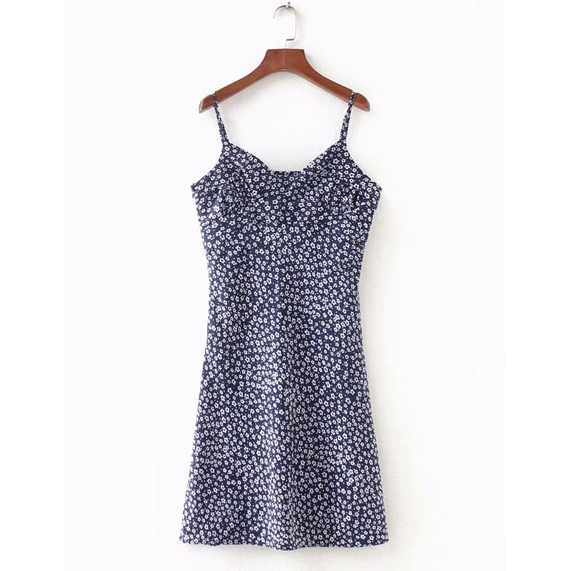 Floral Print Spaghetti Strap Slip Dress