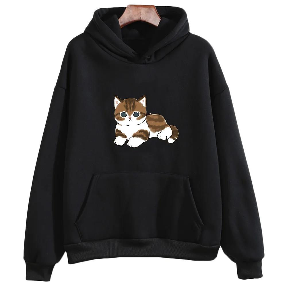 Cute Cat Graphic Hooded Sweatshirt for Men and Women | Streetwear
