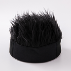 Short Hair Wig Retro Beanie | Embroidered Cap