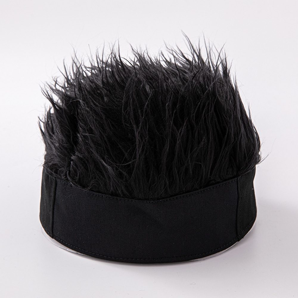 Short Hair Wig Retro Beanie | Embroidered Cap