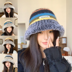 Knitted Wool Women's Fisherman Hat | Embroidered Cap