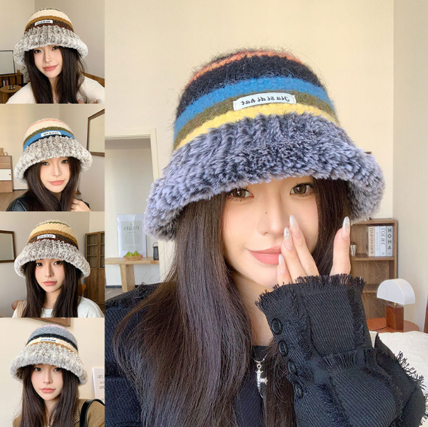 Knitted Wool Women's Fisherman Hat | Embroidered Cap