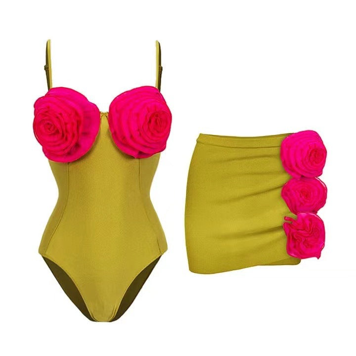 2024 Fashion Women's Sexy One-Piece Swimwear Set