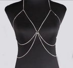 Rhinestone Halterneck Bralette Body Chain